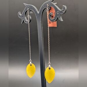 Genuine Burmese Honey Jade Carved Earrings